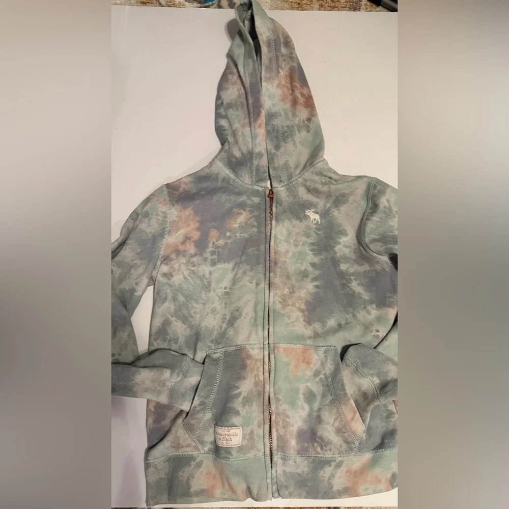 Abercrombie & Fitch Green Tie-Dye Hoodie